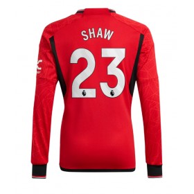 Manchester United Luke Shaw #23 Hemmakläder 2023-24 Långärmad